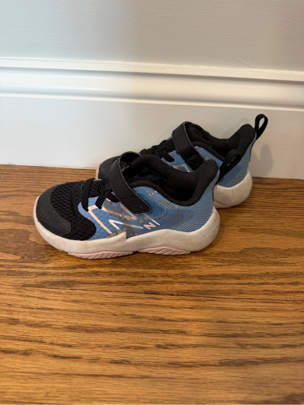 Kids New Balance Lightweight Athletic Sneakers in Blue and Black